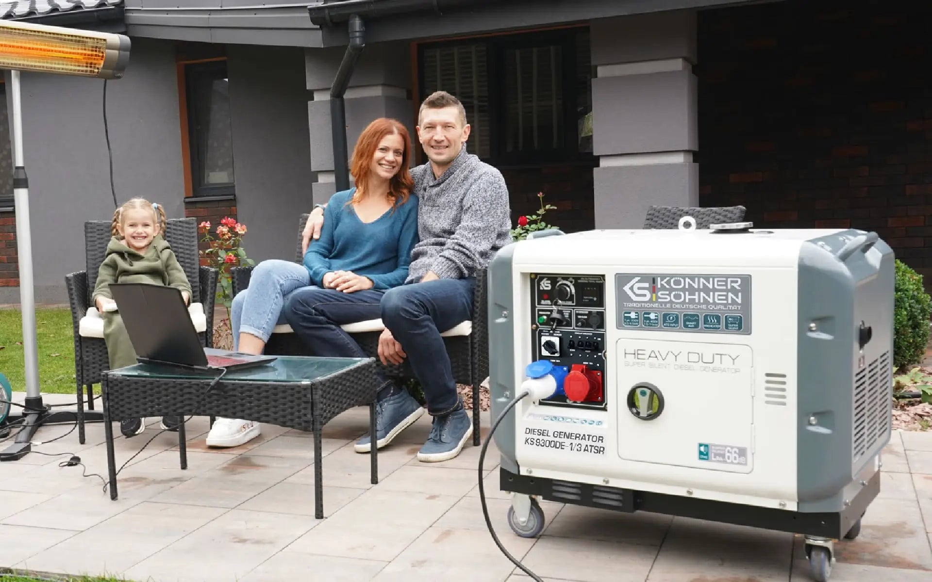 Home feed-in with diesel generators