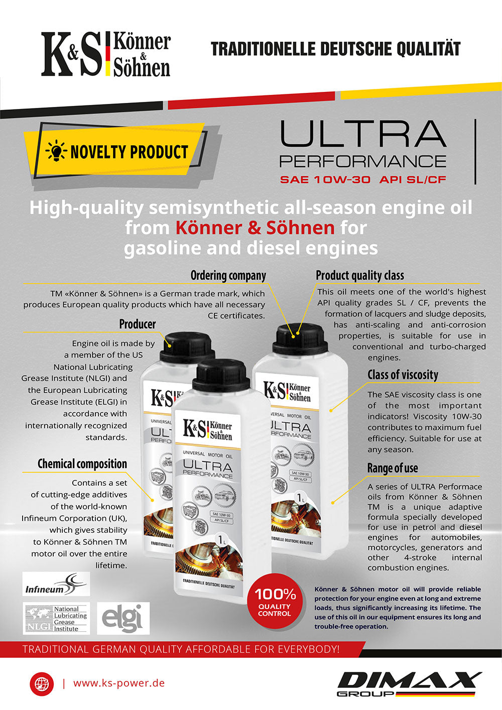 Novelty Product Motor oil from Könner & Söhnen SAE 10W 30