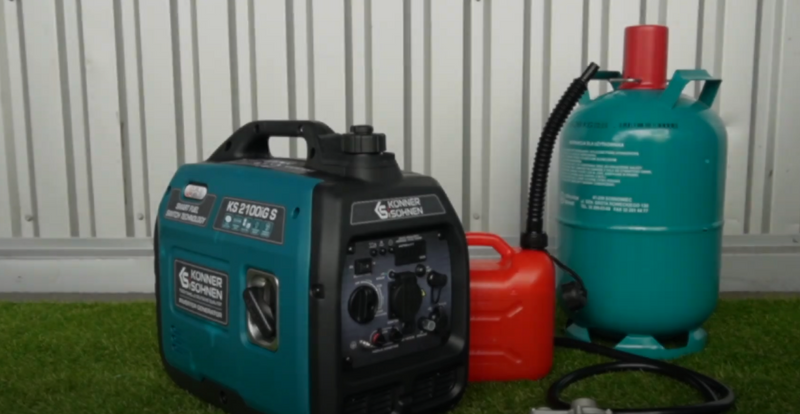 Inbetriebnahme des LPG/Benzin-Inverter-Generatoren von Könner & Söhnen KS 2100iG S und KS 3100iG S