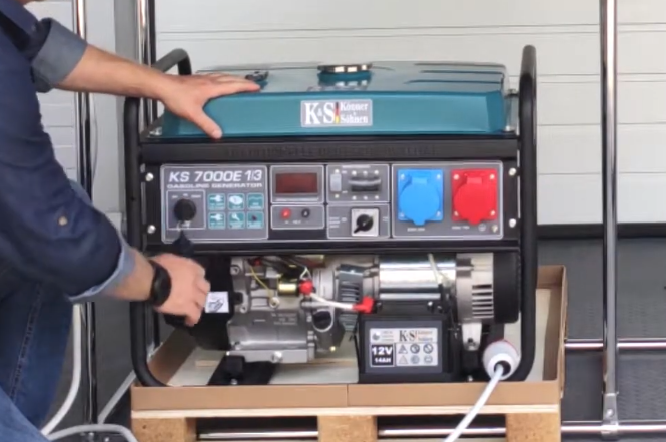 Starten des Elektromotors mit einem Generator