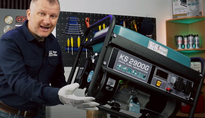 Wie stellt man ein Transportkit für einen Benzingenerator von Könner & Söhnen zusammen?