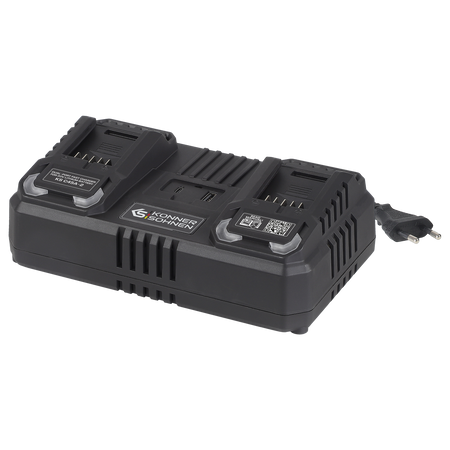 Dobbelt oplader til genopladelige batterier 20V KS C45A-2