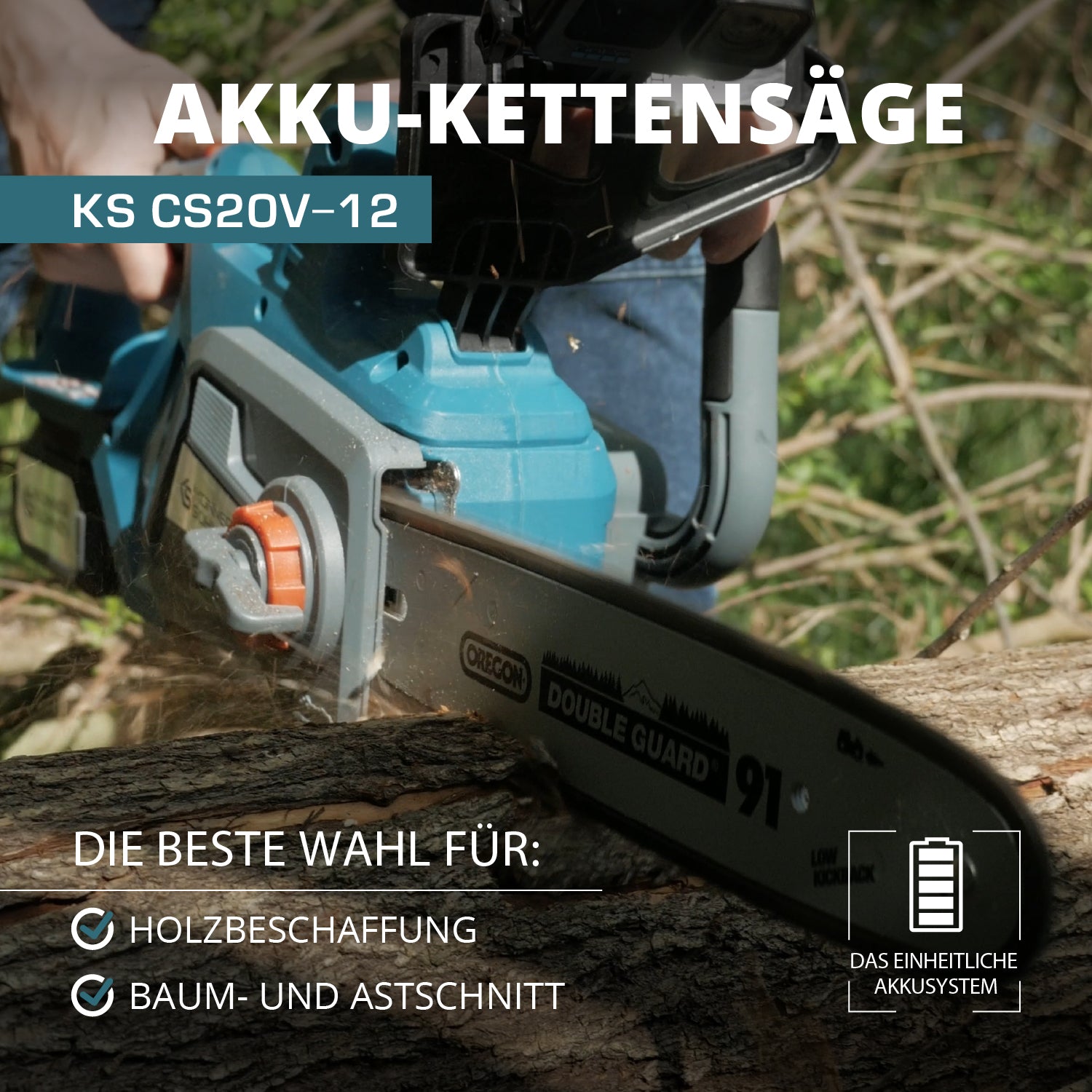 Akku-Kettensäge KS CS20V-12