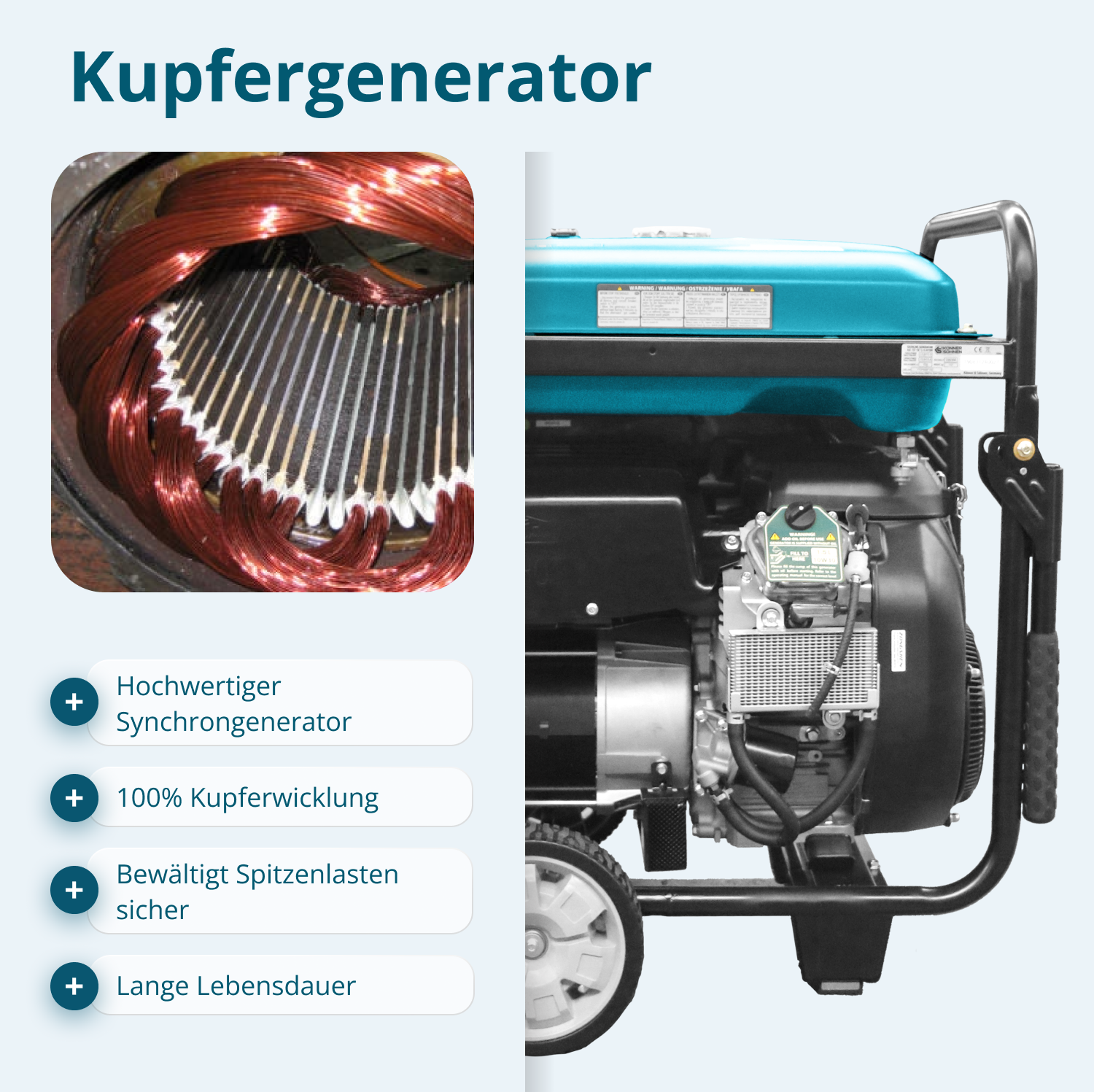 Benzingenerator "Könner & Söhnen" KS 15-1E ATSR
