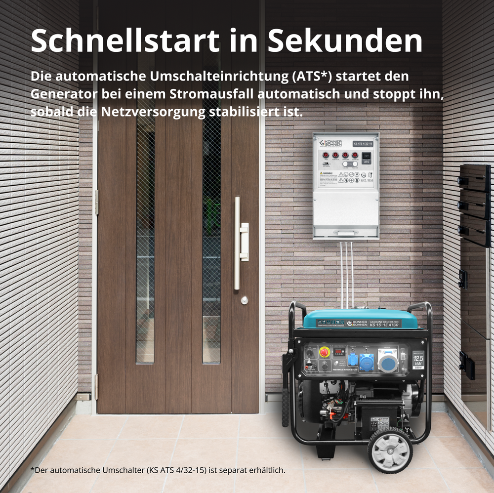 Γεννήτρια βενζίνης «Könner & Söhnen» KS 15-1E ATSR