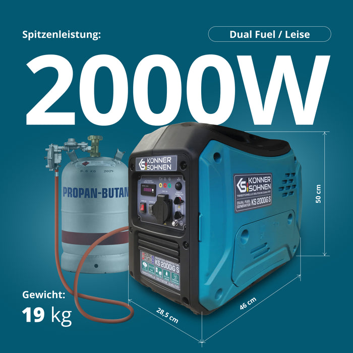 LPG/Benzin-Inverter-Generator KS 2000iG S
