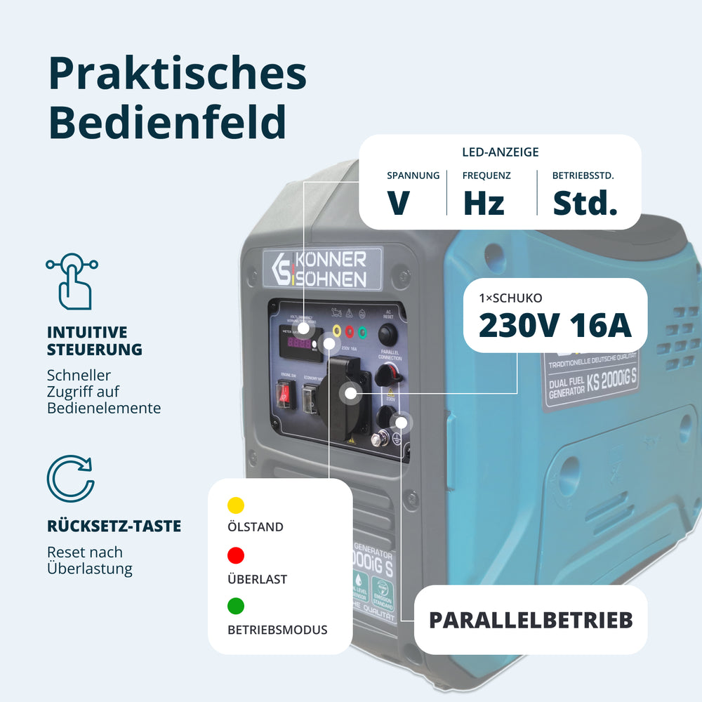 Invertorový generátor na LPG/benzín KS 2000iG S