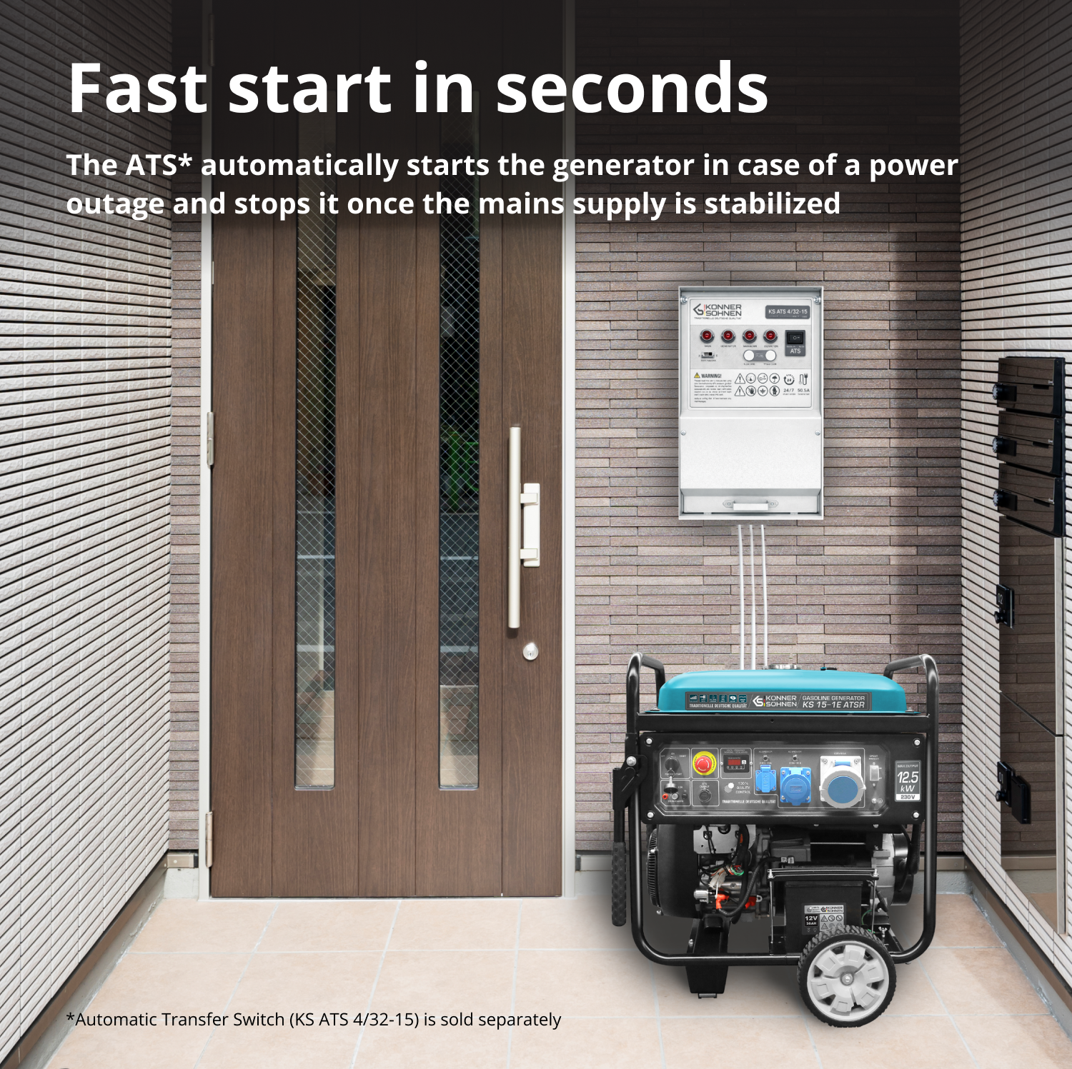 Benzinski generator „Könner & Söhnen“ KS 15-1E ATSR