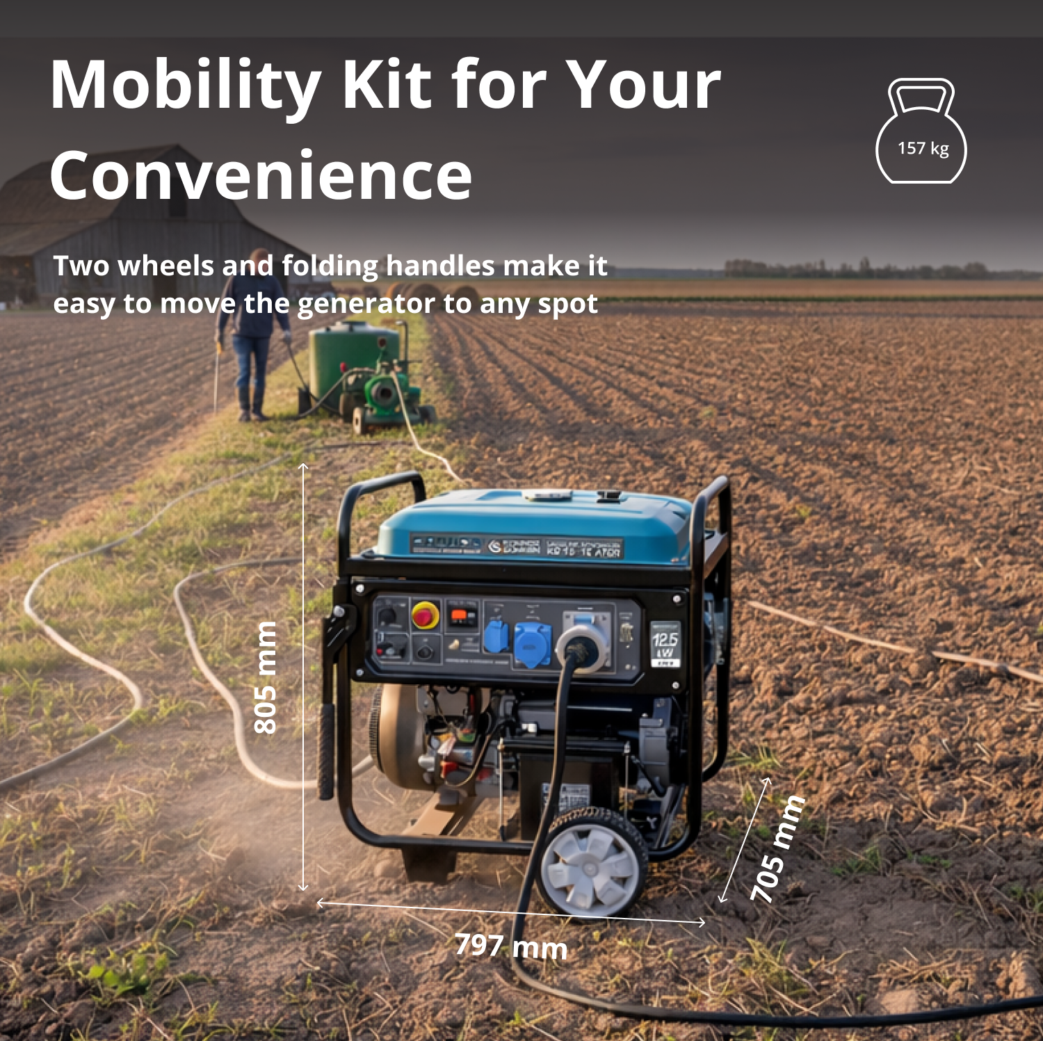 Benzinski generator „Könner & Söhnen“ KS 15-1E ATSR