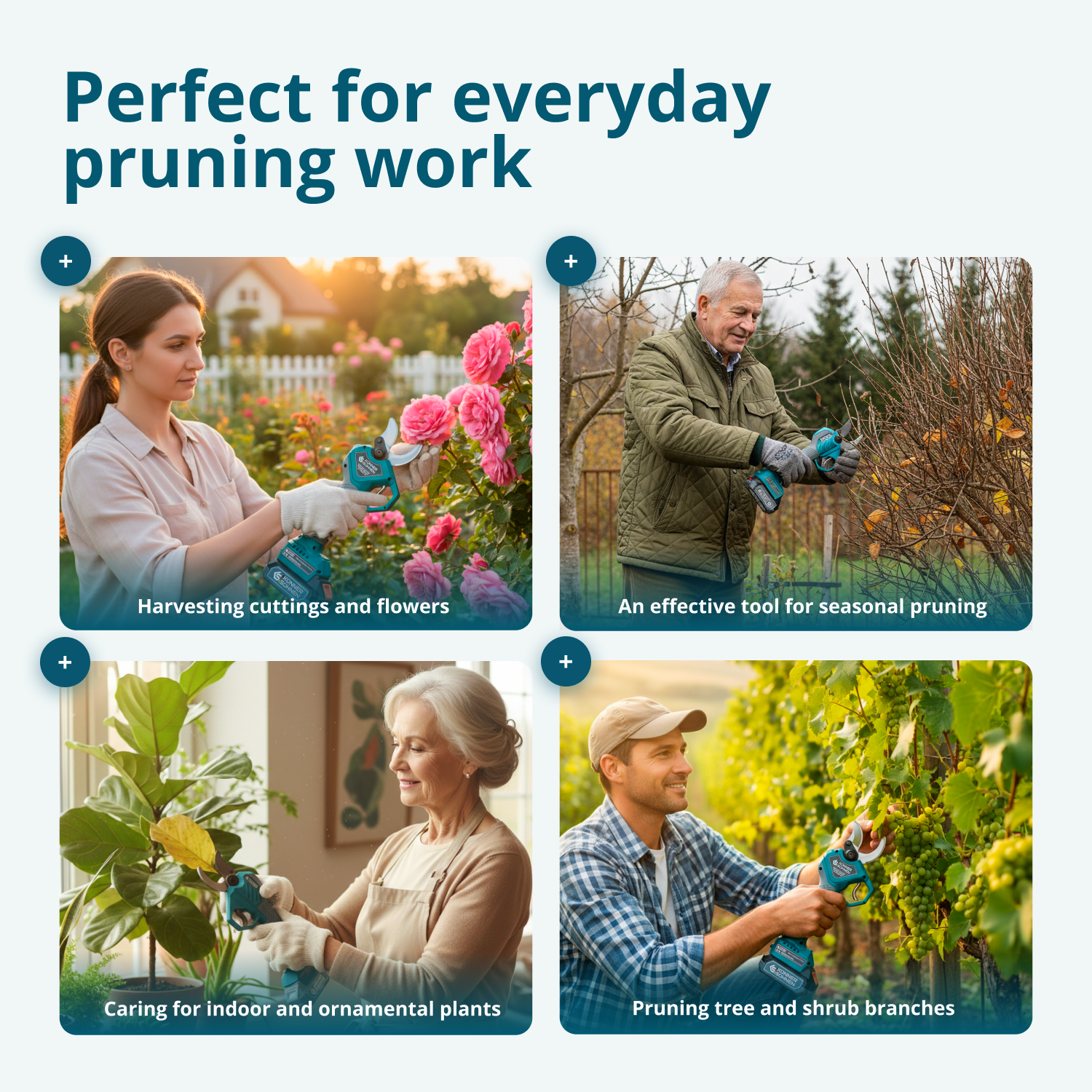 Sladdlös Elektrisk Beskärningssax KS CPS20V-40 Case