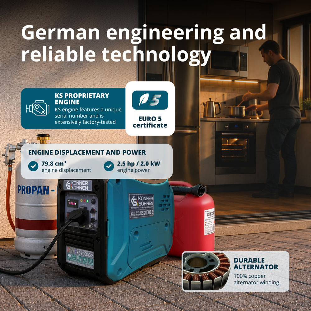 Инверторен генератор на LPG/бензин KS 2000iG S