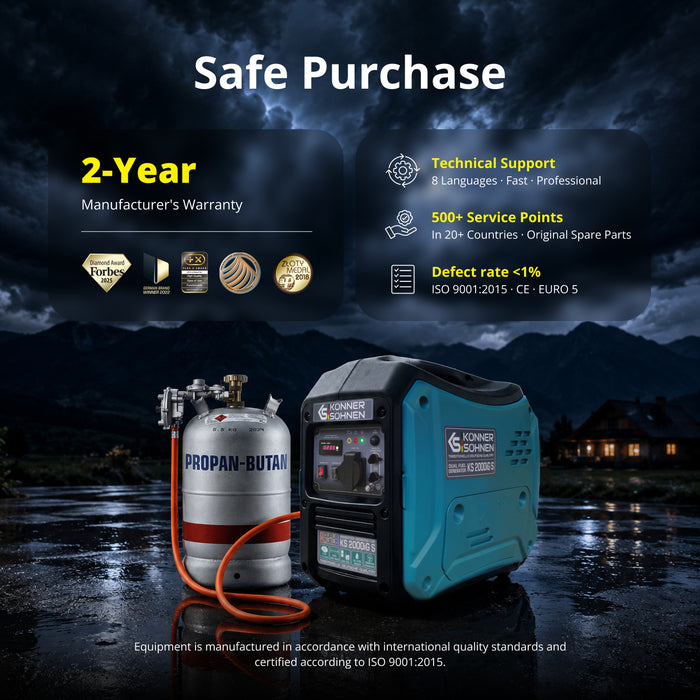Инверторен генератор на LPG/бензин KS 2000iG S