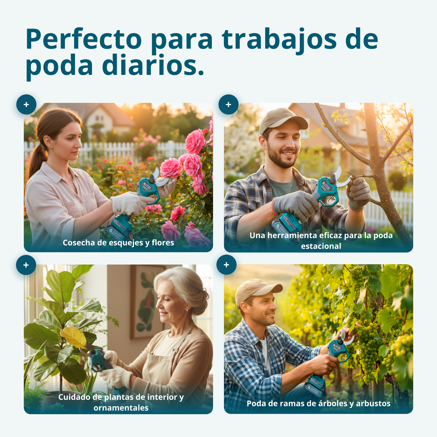 Tijera de podar a batería KS CPS20V-40