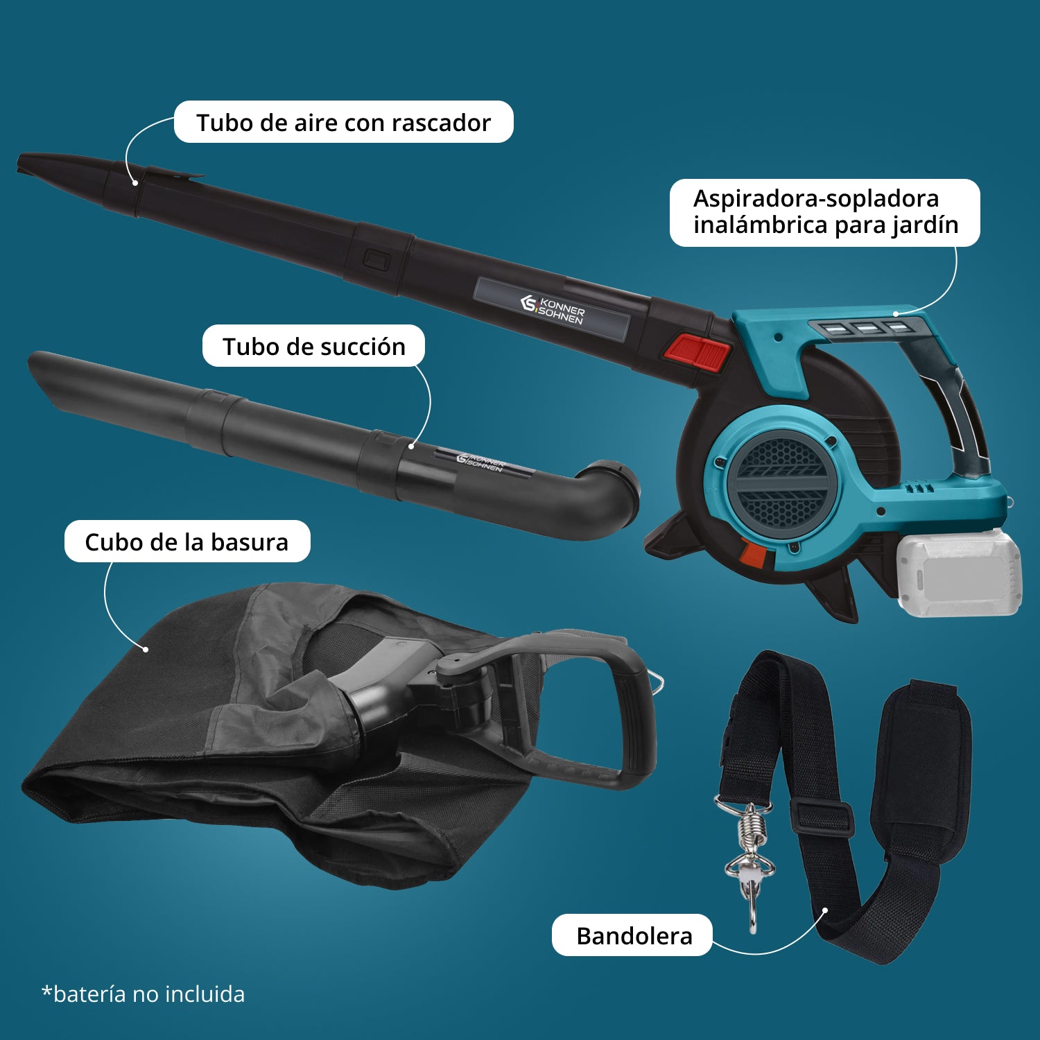 Aspirador - soplador de jardín a batería KS LBV-40V