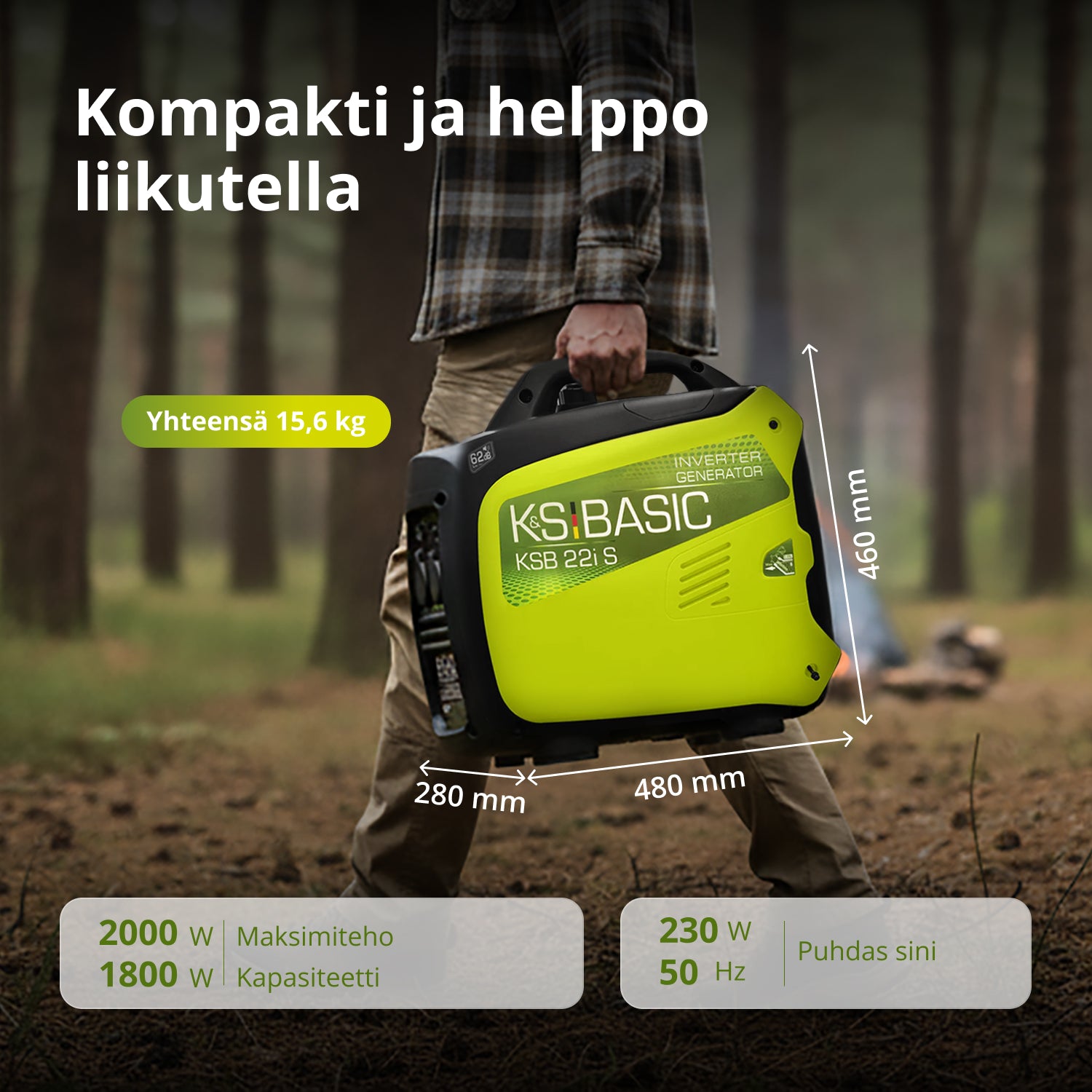 Invertterigeneraattori KSB 22i S