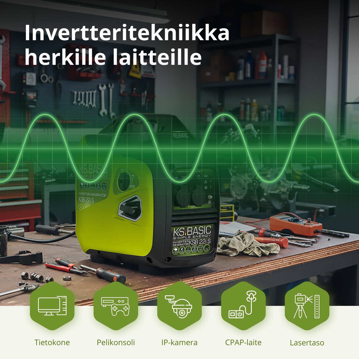 Invertterigeneraattori KSB 22i S