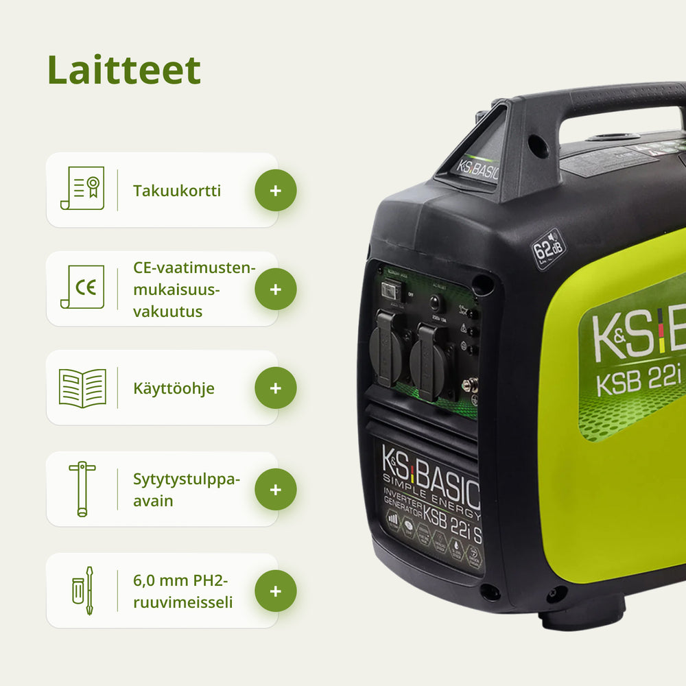 Invertterigeneraattori KSB 22i S