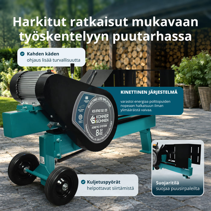 Sähkökäyttöinen halkomakone KS 8TKE 52/35