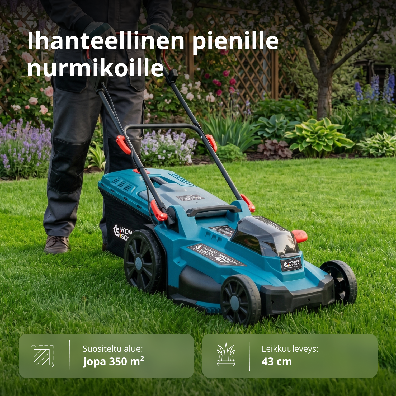 Mainostuote: Nurmikonhoitosetti KS 43LM-BCT40V-SET