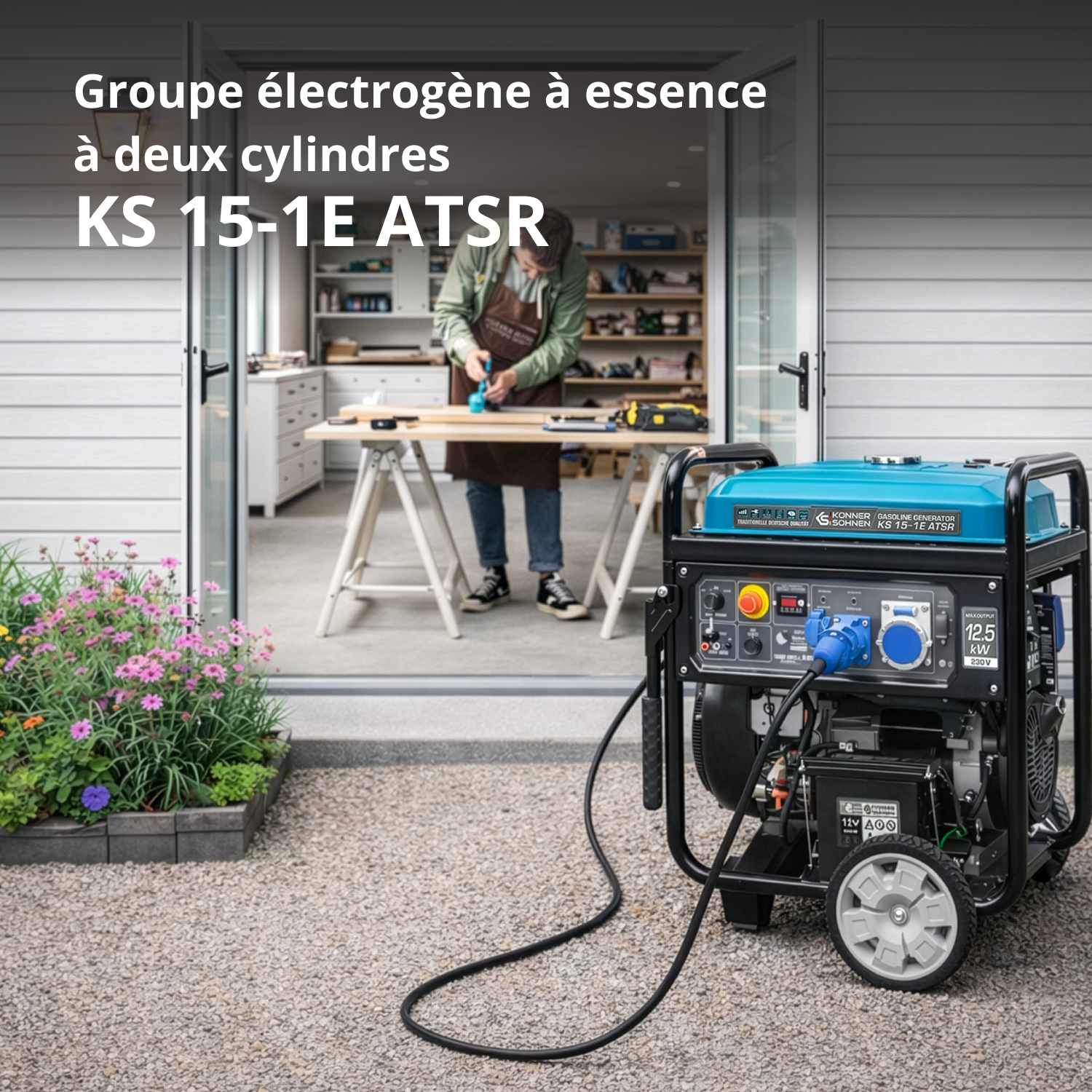 Groupe électrogène à essence "Könner & Söhnen" KS 15-1E ATSR