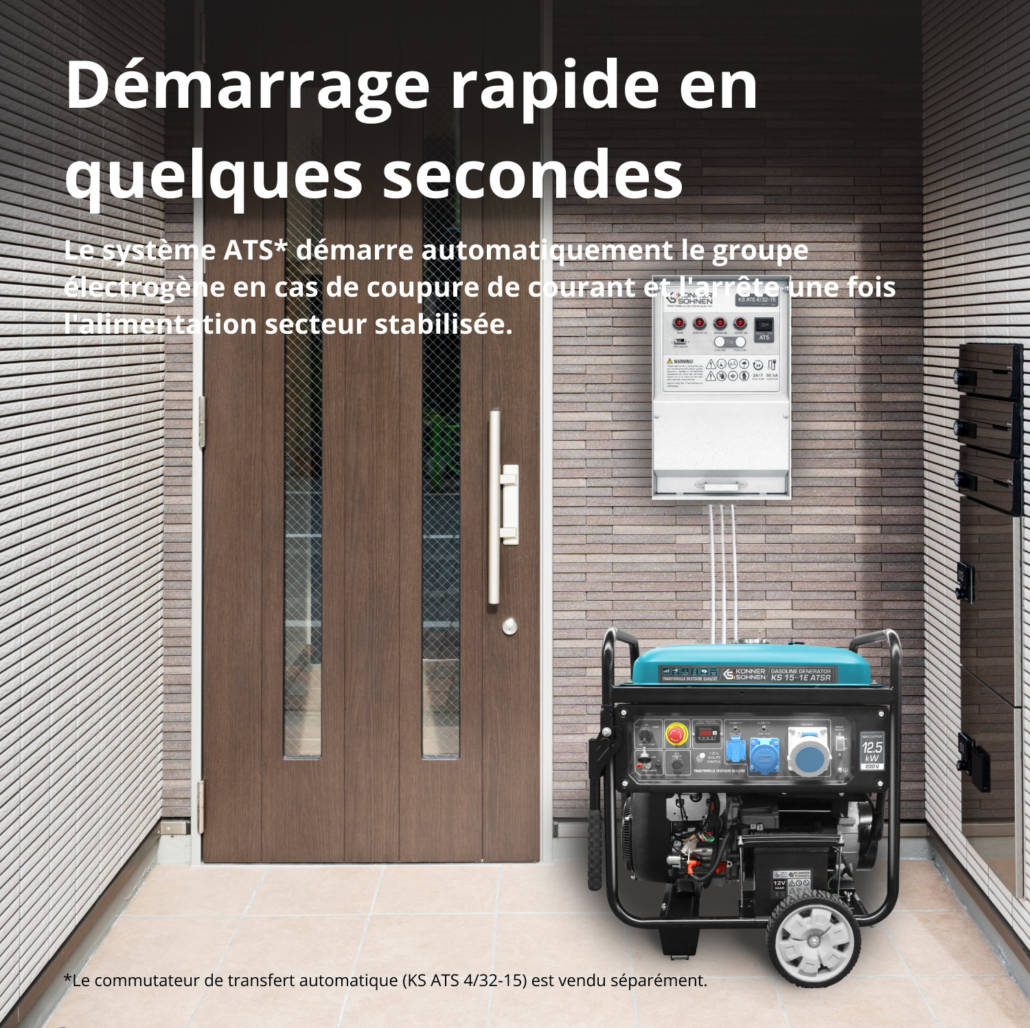 Groupe électrogène à essence "Könner & Söhnen" KS 15-1E ATSR