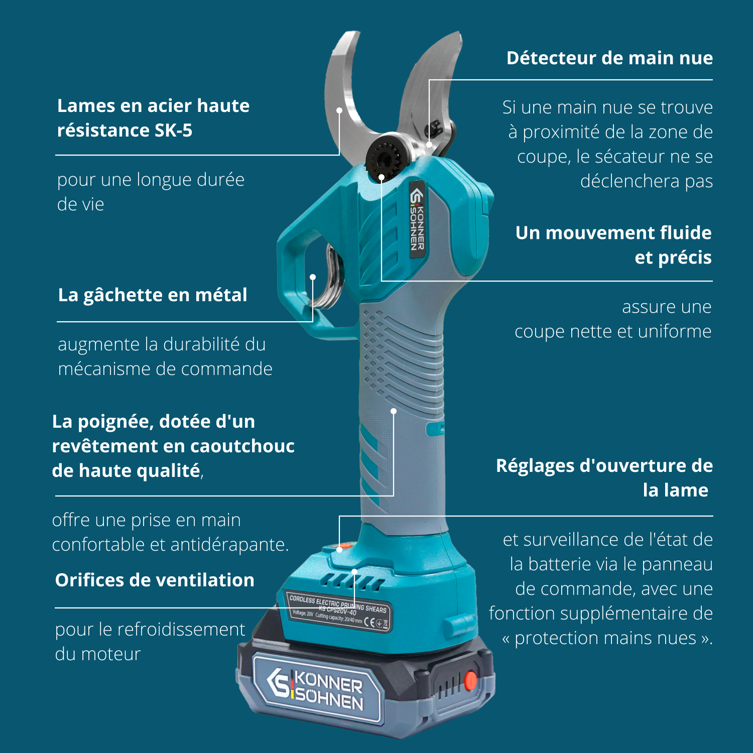 Sécateur à batterie KS CPS20V-40 Case