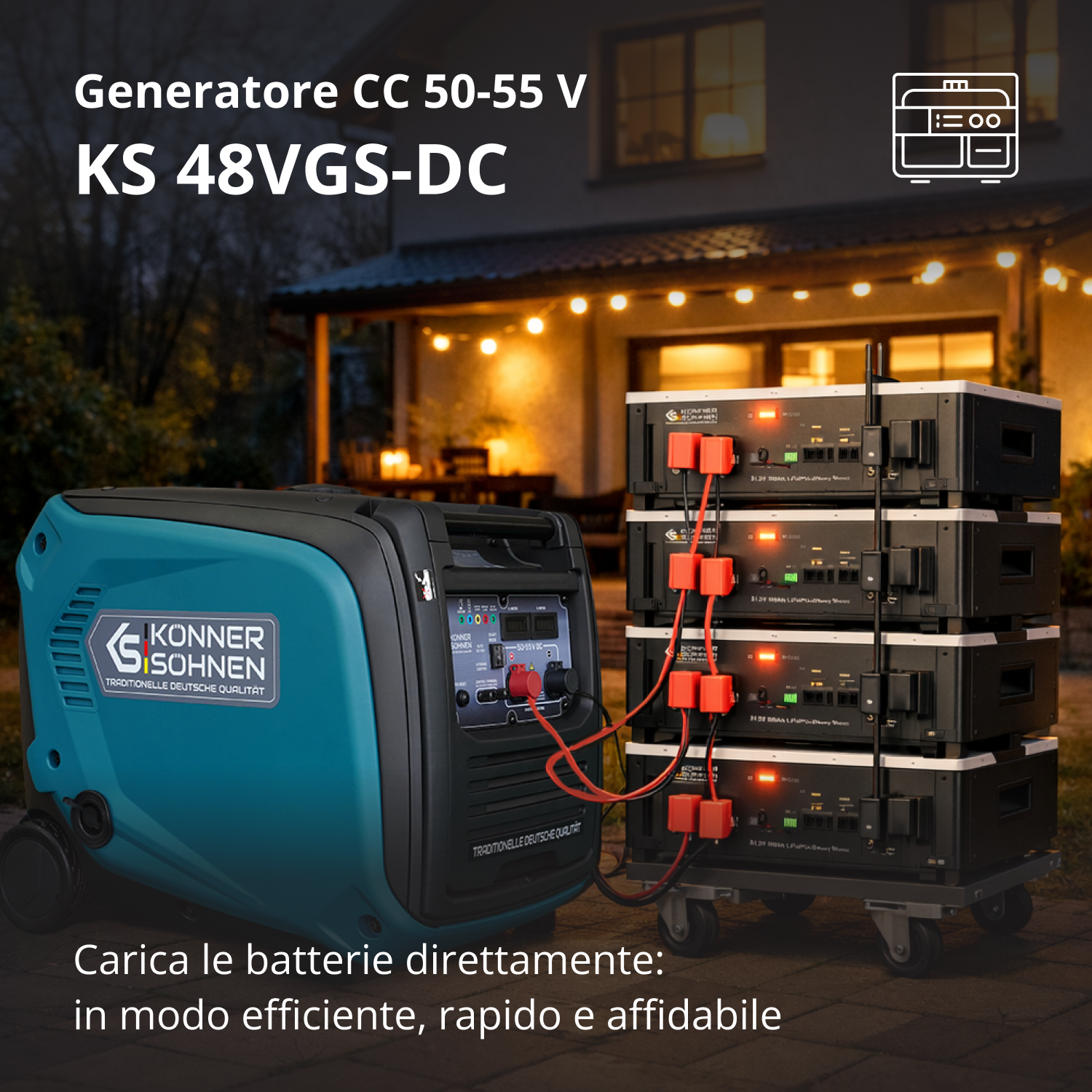 Generatore a corrente continua KS 48VGS-DC, versione 50–55V
