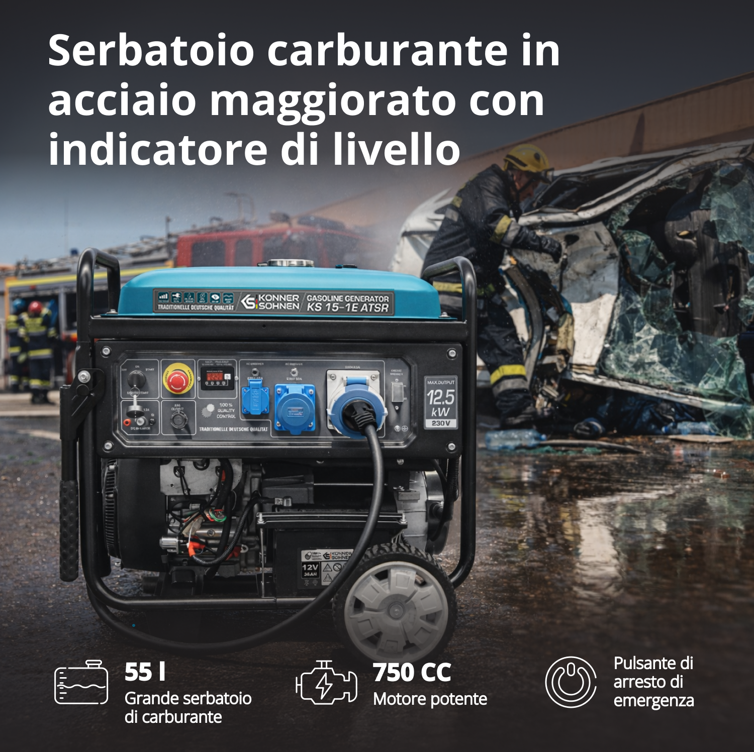 Generatore a benzina "Könner & Söhnen" KS 15-1E ATSR