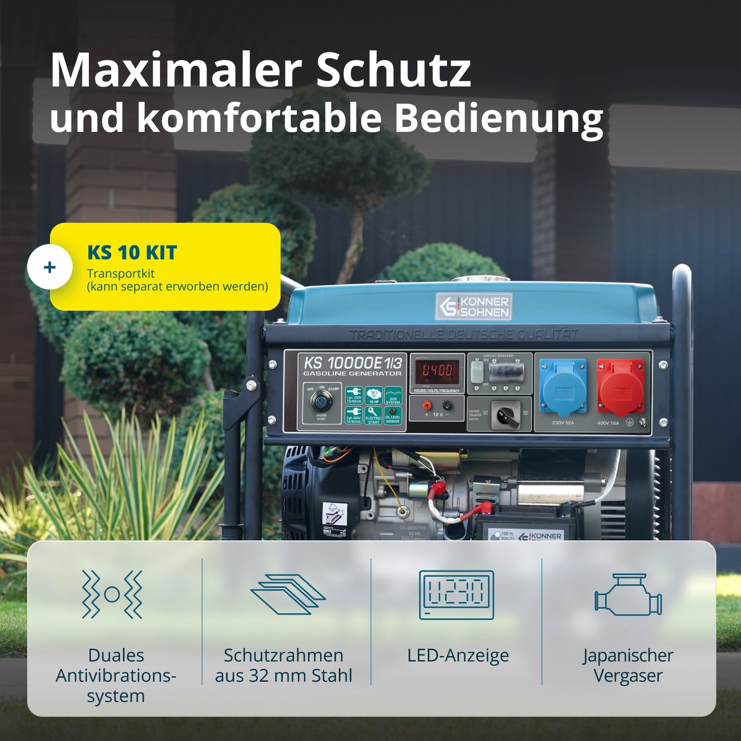Benzin-Generator "Könner & Söhnen" KS 10000E 1/3