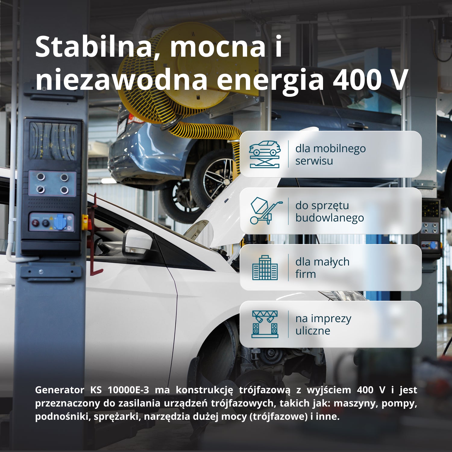 Generator benzynowy „Könner & Söhnen” KS 10000E-3