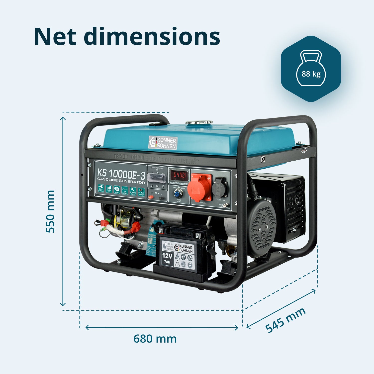 Benzingenerator "Könner & Söhnen" KS 10000E-3