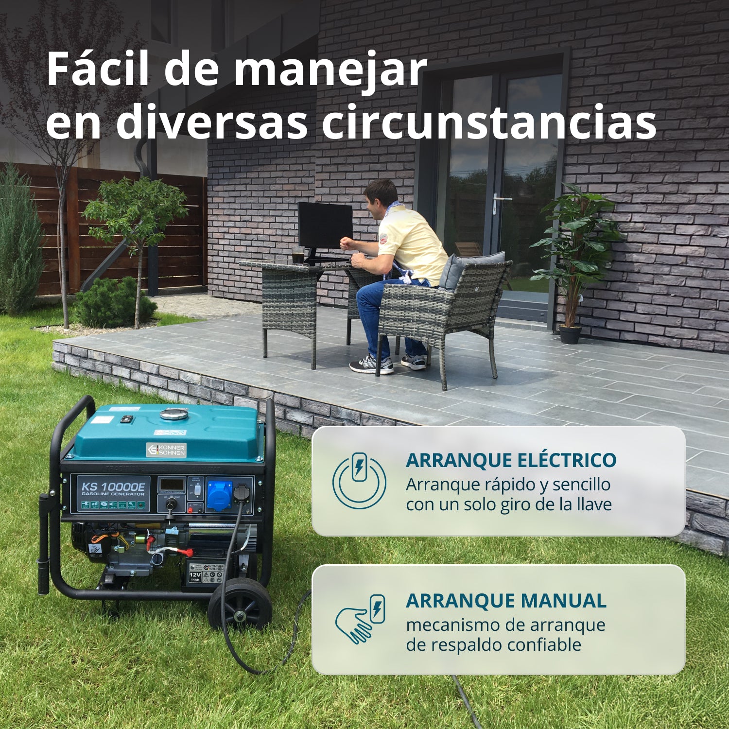 Generador de gasolina "Könner & Söhnen" KS 10000E