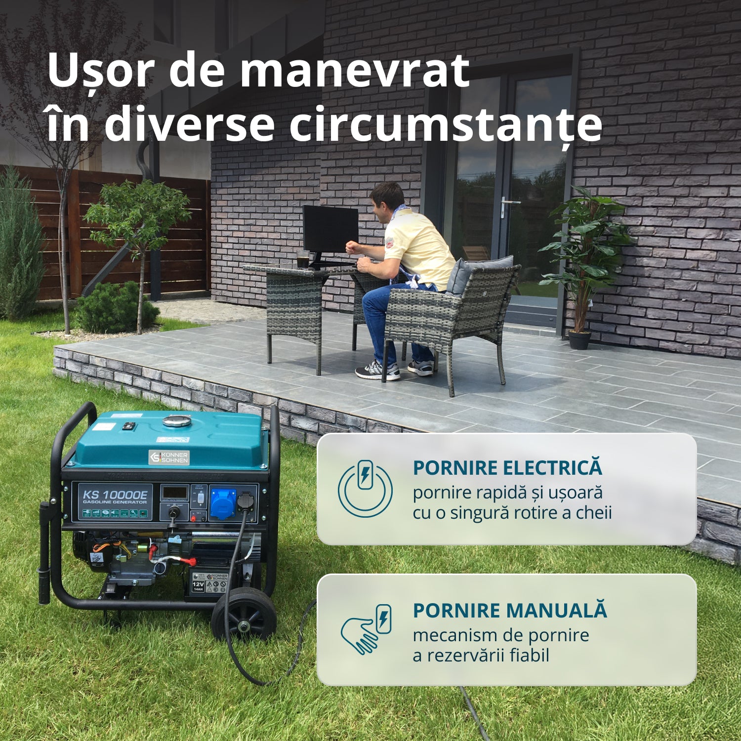 Generator pe benzină „Könner & Söhnen” KS 10000E