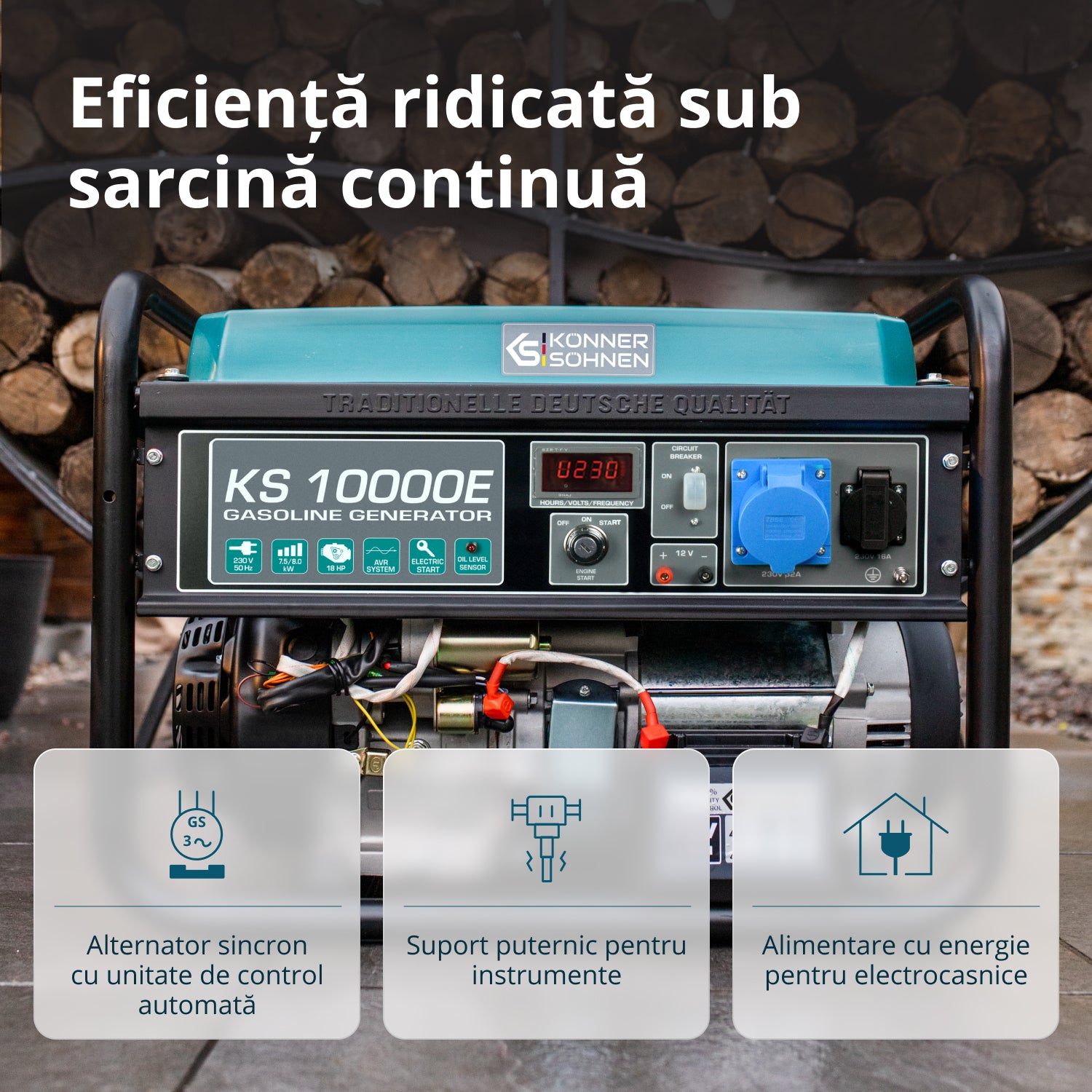 Generator pe benzină „Könner & Söhnen” KS 10000E
