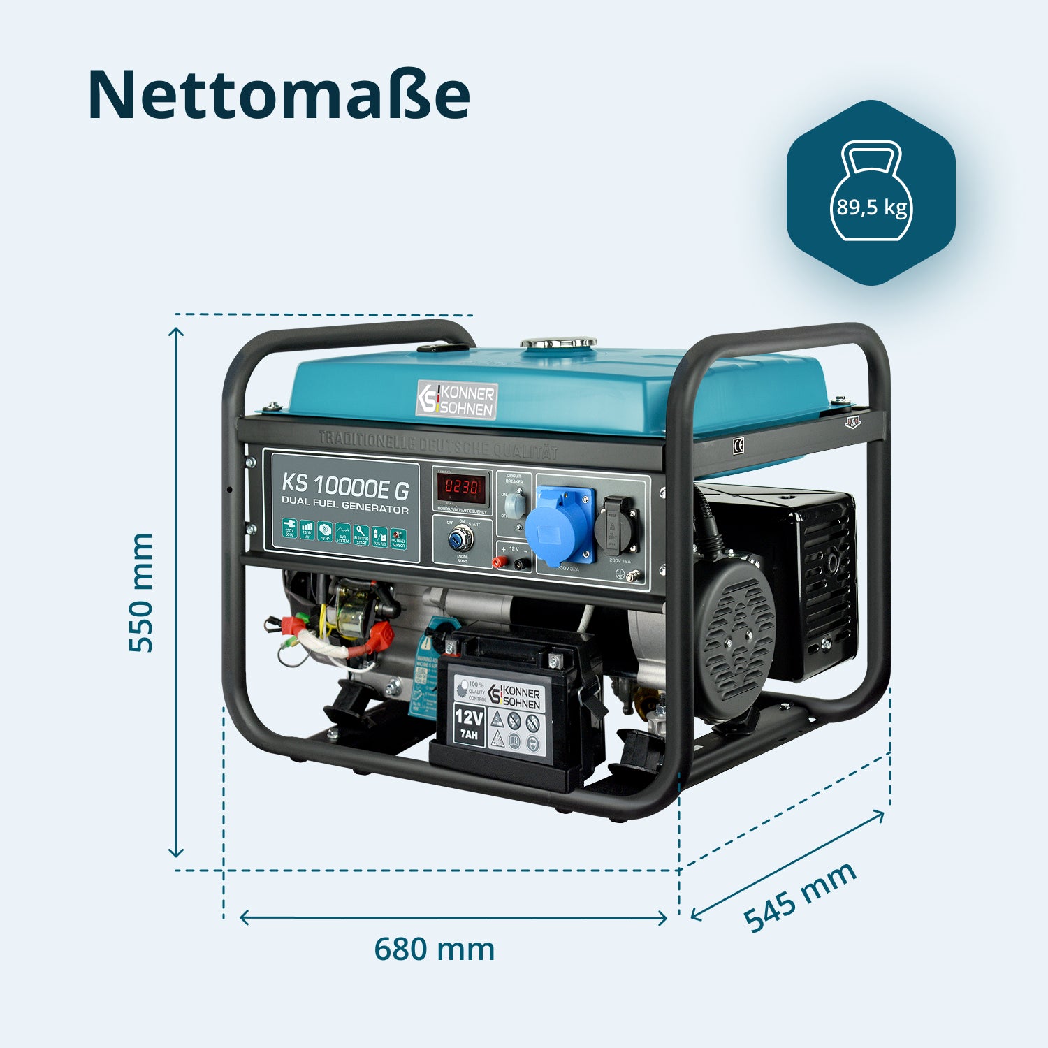 LPG/Бензинов генератор „Könner & Söhnen“ KS 10000E G