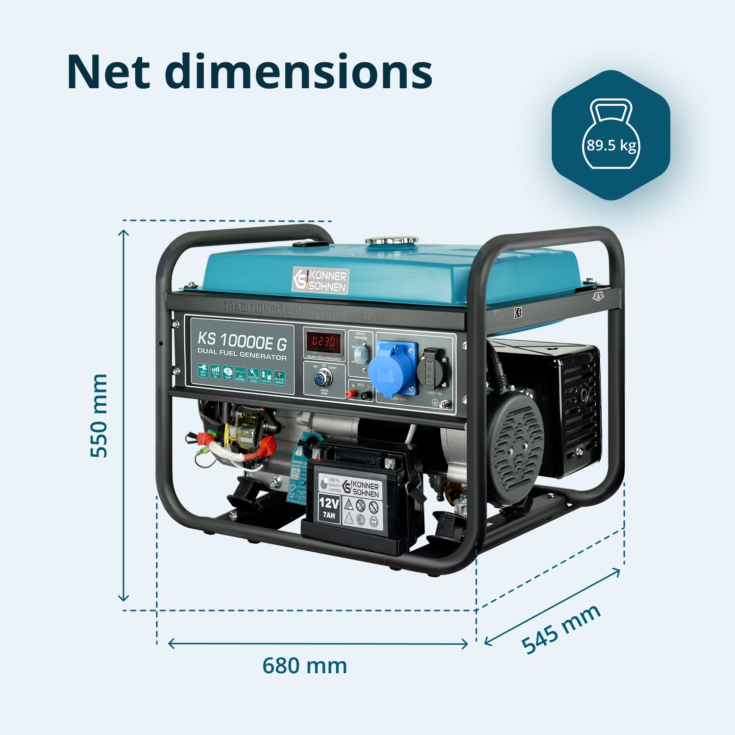 LPG/Gasoline Generator "Könner & Söhnen" KS 10000E G