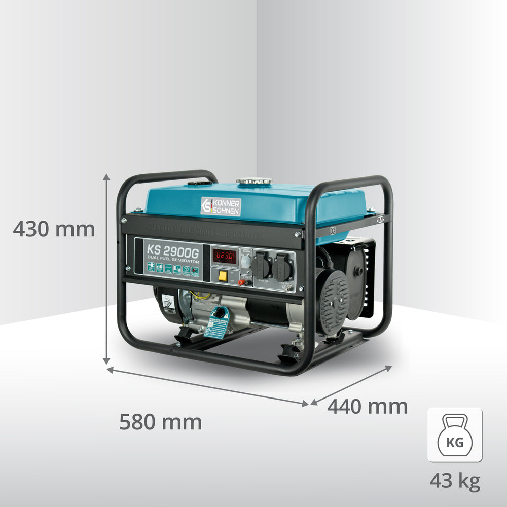 مولد غاز البترول المسال/البنزين "Könner & Söhnen" KS 2900G