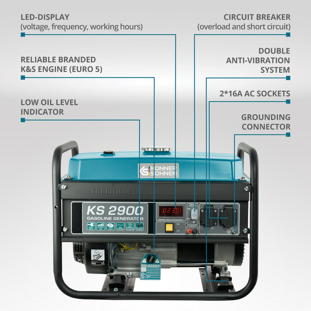 Generatore a benzina "Könner & Söhnen" KS 2900