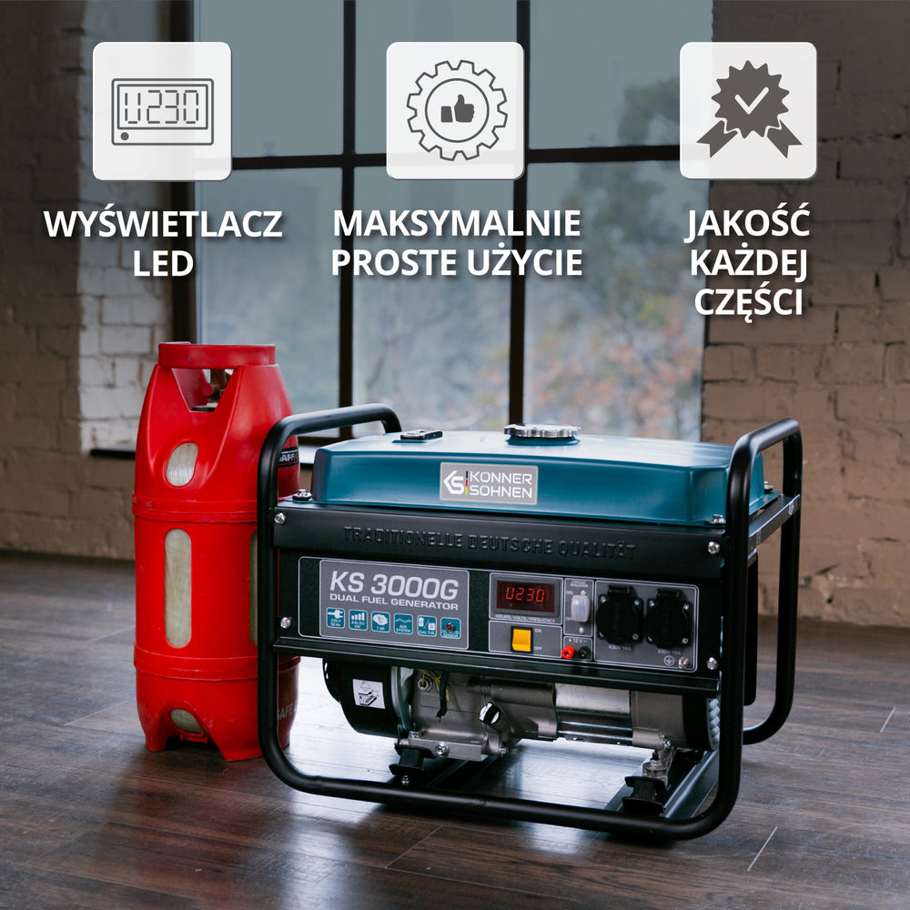 Generator LPG/Benzyna „Könner & Söhnen” KS 3000G