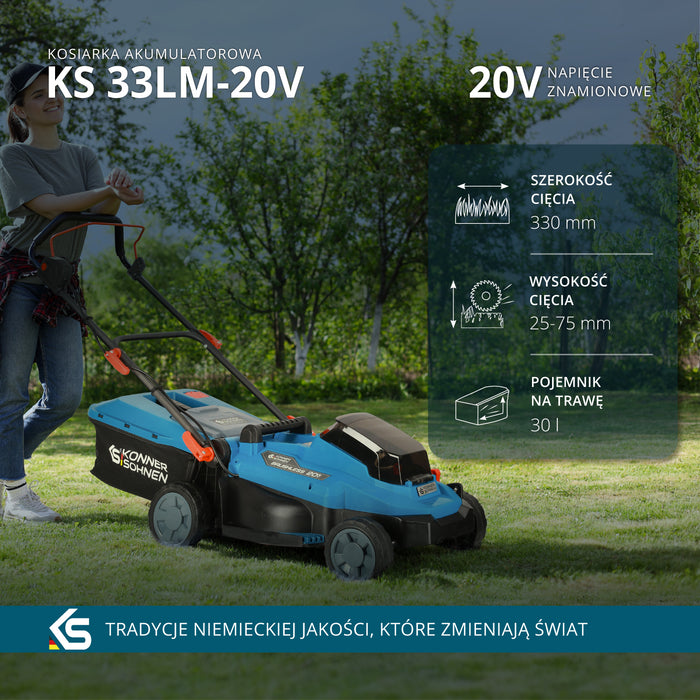 Bezprzewodowa kosiarka KS 33LM-20V