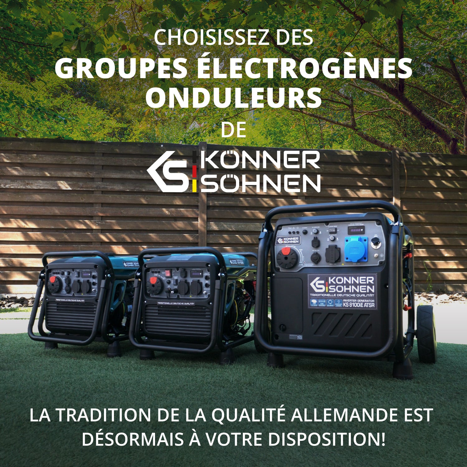 Groupe électrogène à essence-gaz de type inverter KS 4100iEG