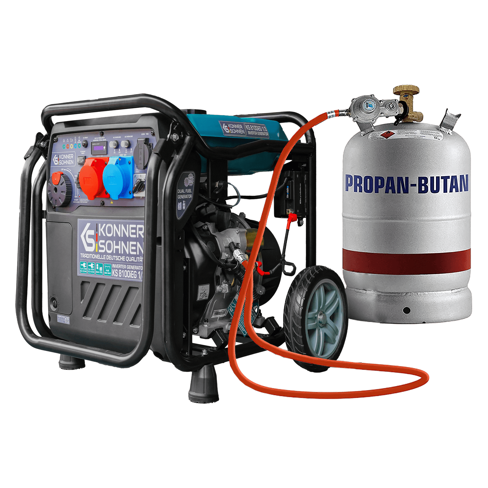 LPG/bensin invertergenerator KS 8100iEG 1/3