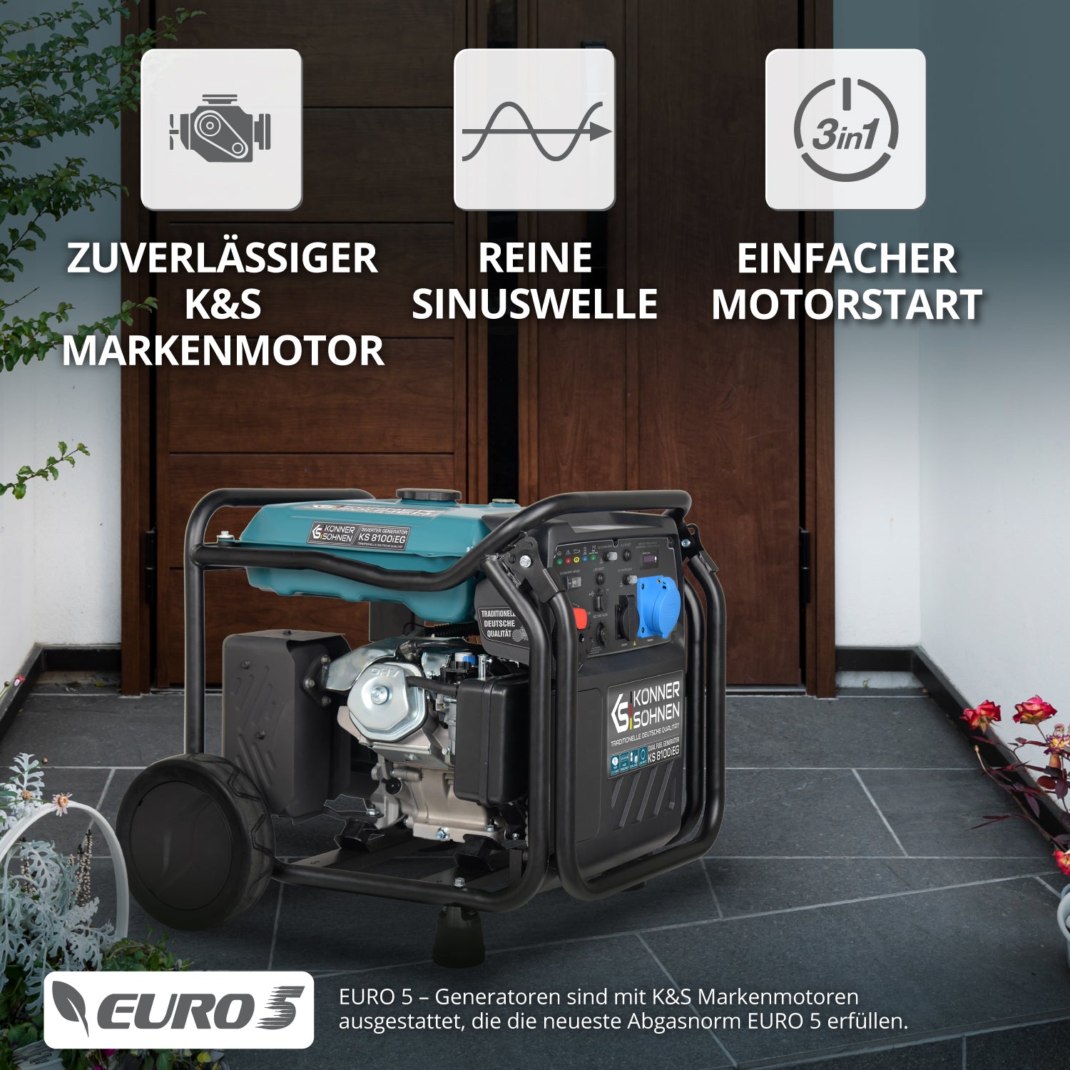 Generator invertor pe GPL/benzină KS 8100iEG