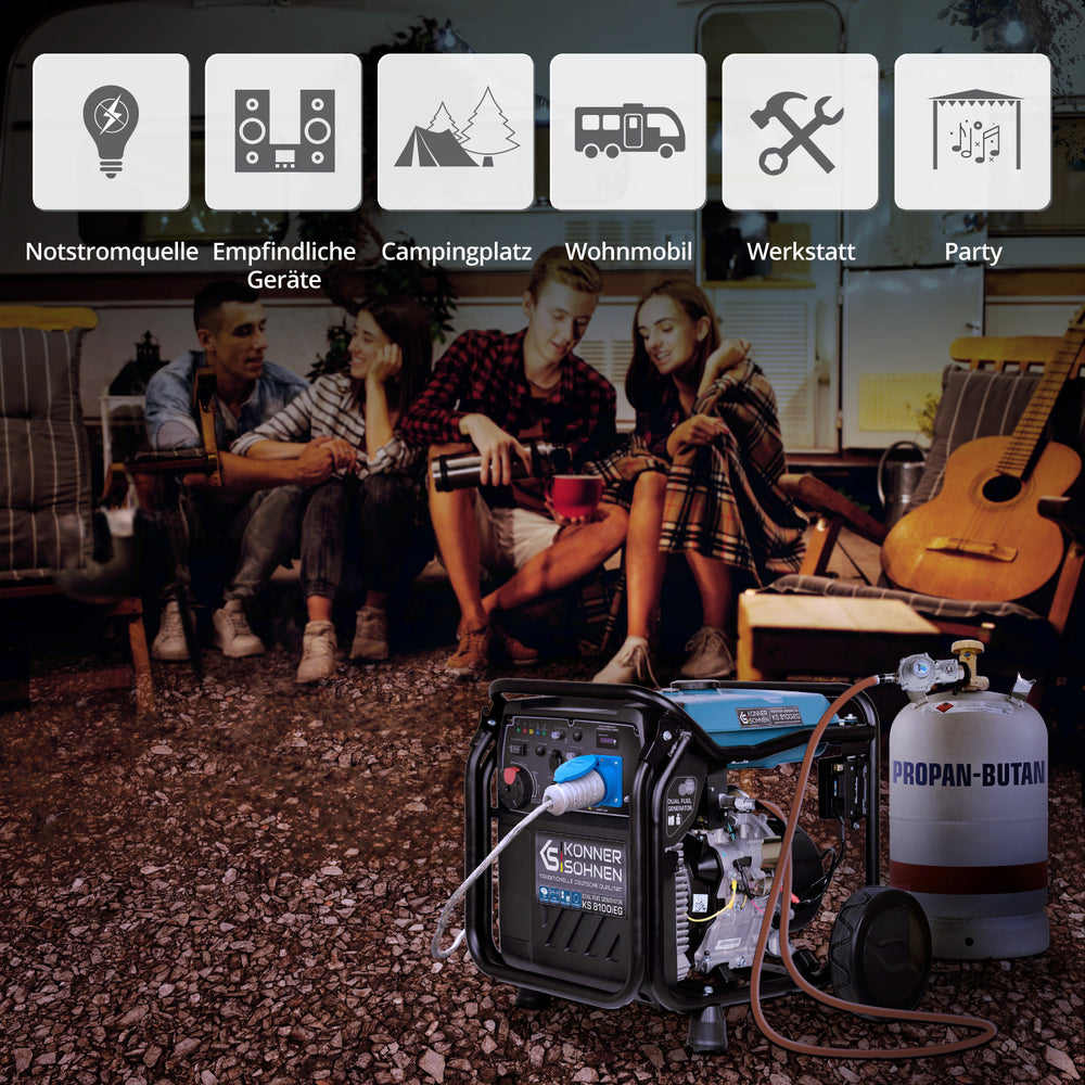 LPG/Benzin-Inverter-Generator KS 8100iEG