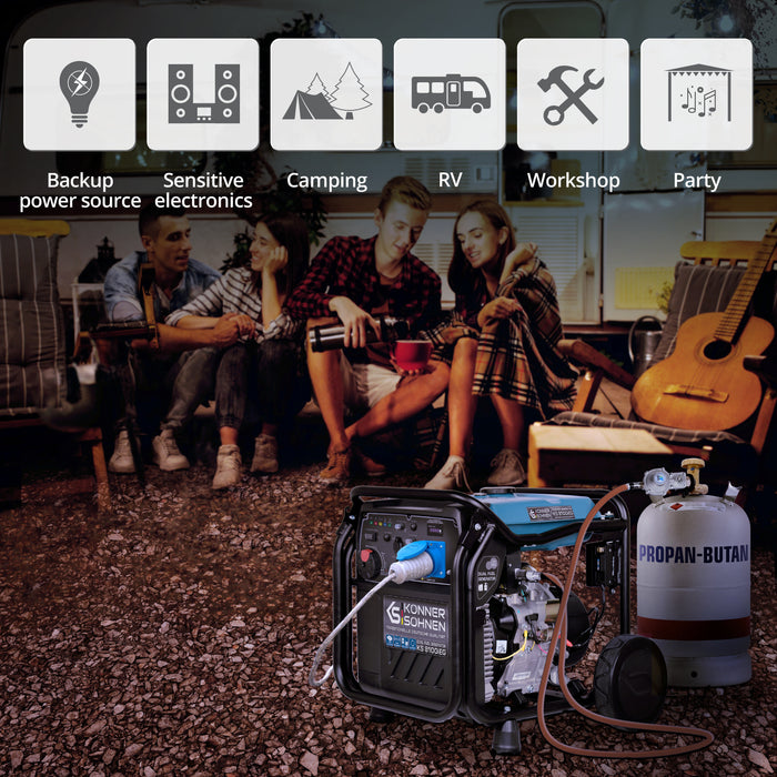 Generador inverter híbrido de gas/gasolina KS 8100iEG (Reacondicionado Bueno estado)