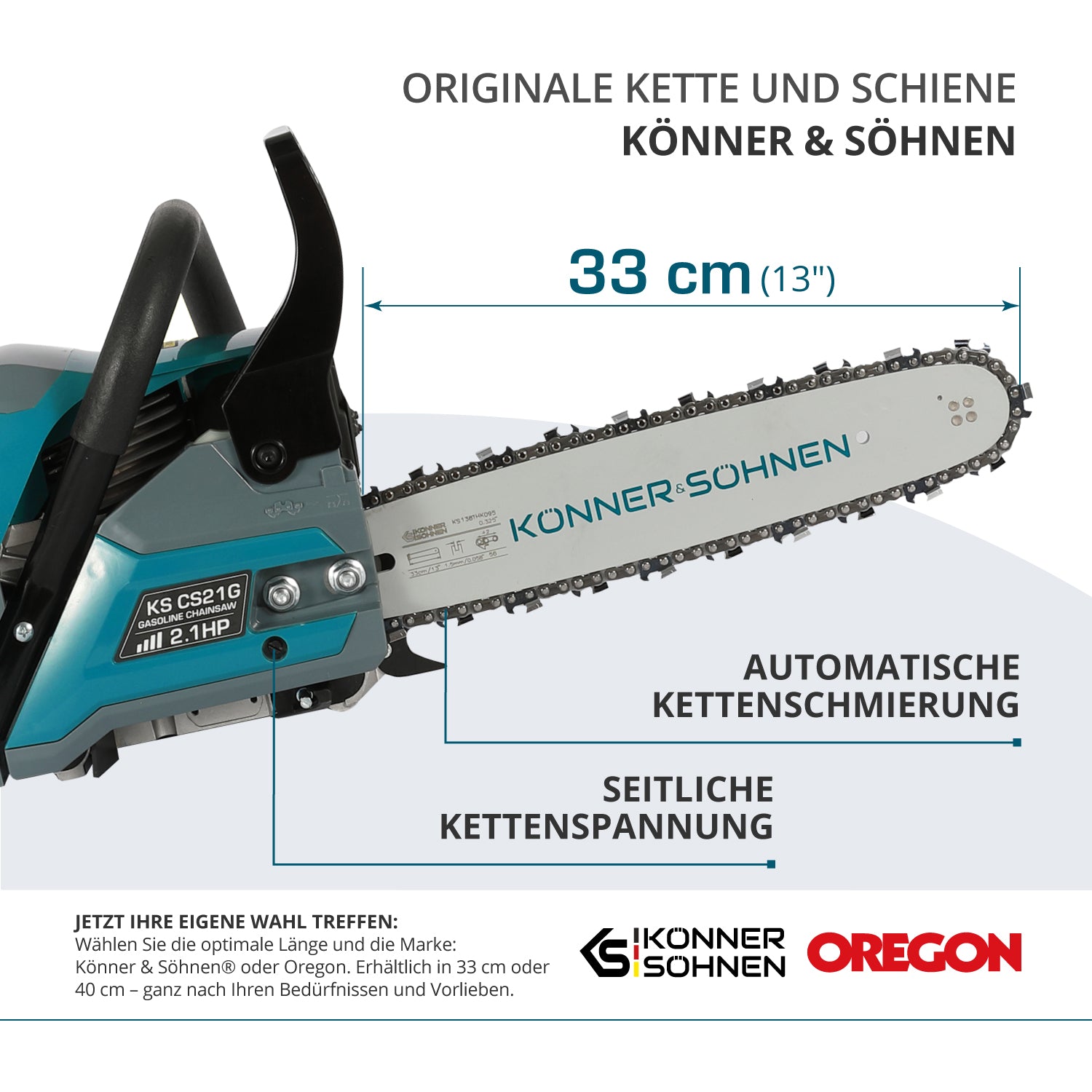 Benzin-Kettensäge KS CS21G-13