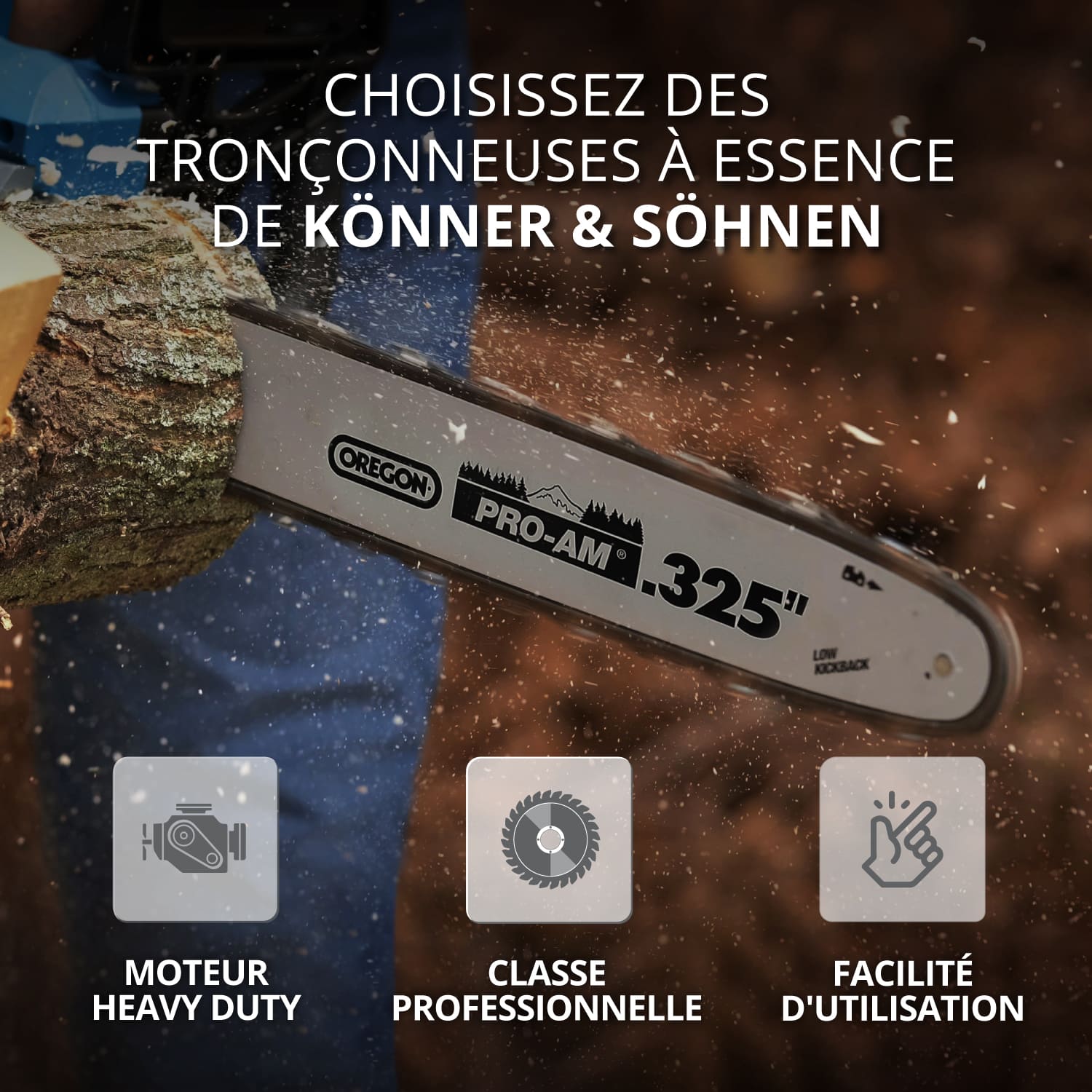 Tronçonneuse à essence KS CS21G-16-1