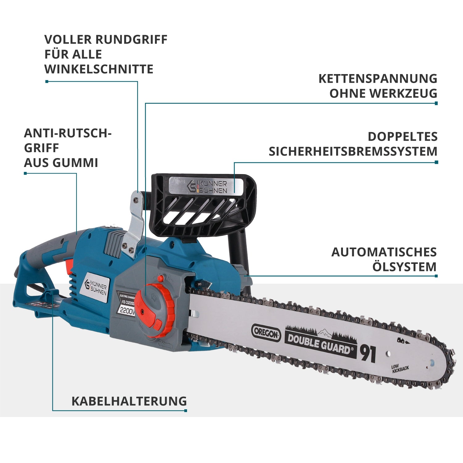 Elektro-Kettensäge KS CS2200-16