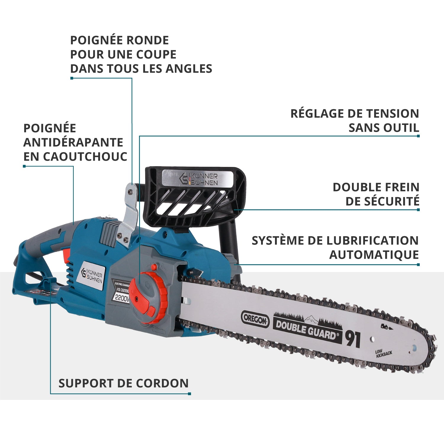 Tronçonneuse électrique KS CS2200-16