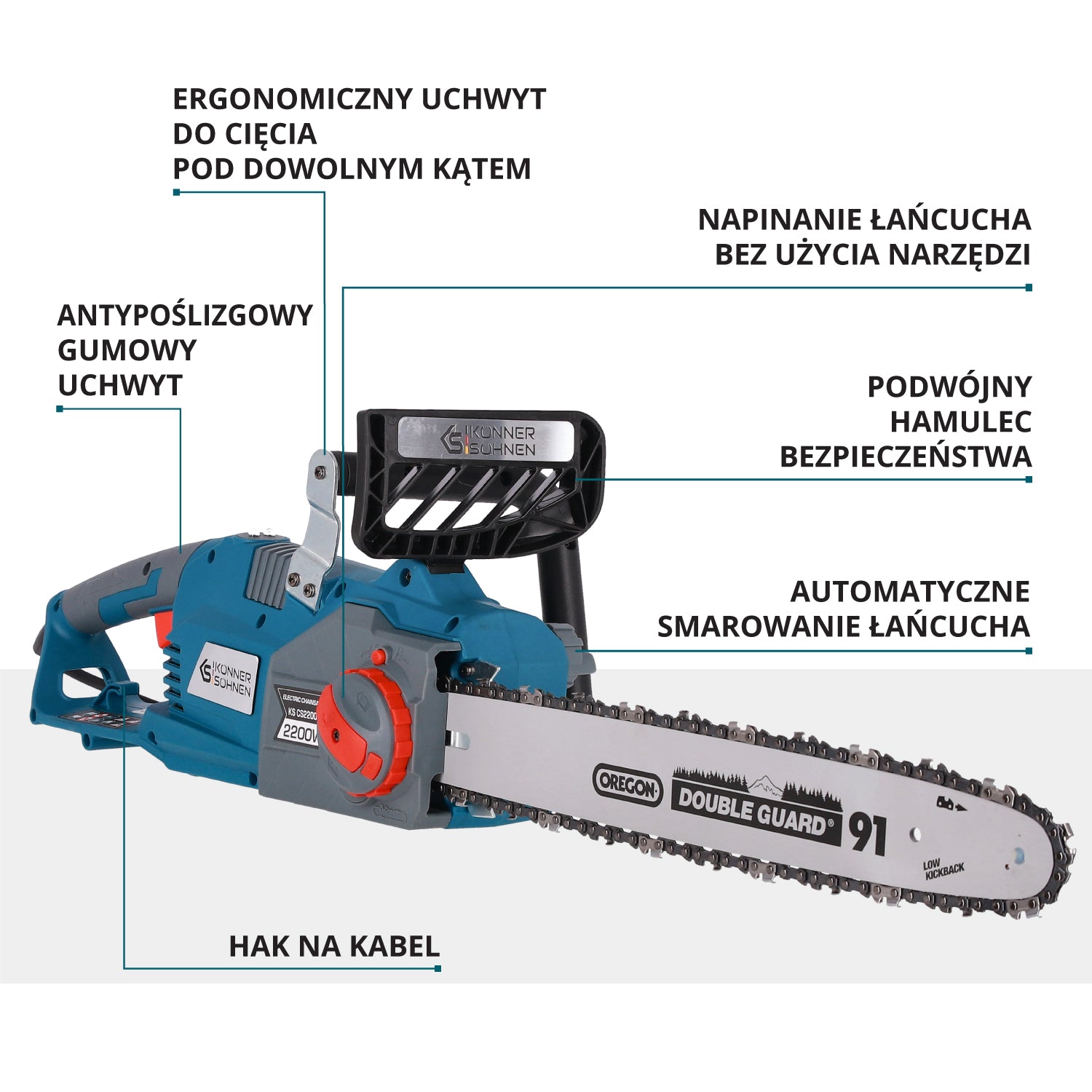 Elektryczna piła łańcuchowa KS CS2200-16